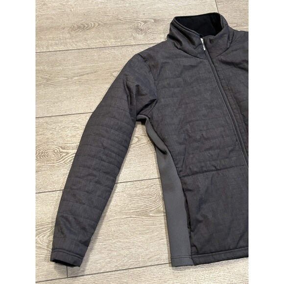 Straight Down Jacket Womens XL Quilted Full Zip Grey Embroidered Golf - Picture 2 of 9